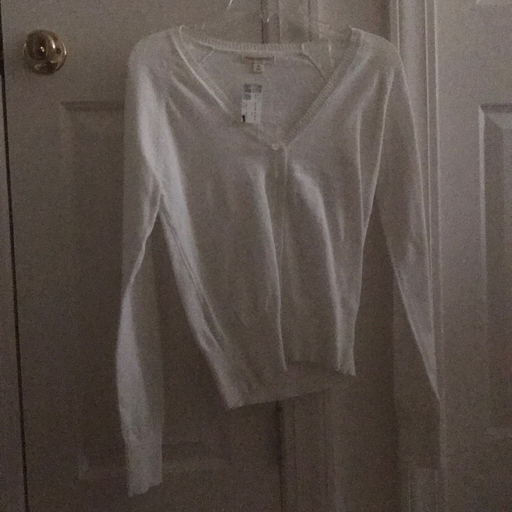 White Cardigan Button Down
